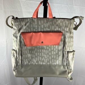 40. Oh‎ Joy! Women’s Elegant Gray and Coral Baby Bag